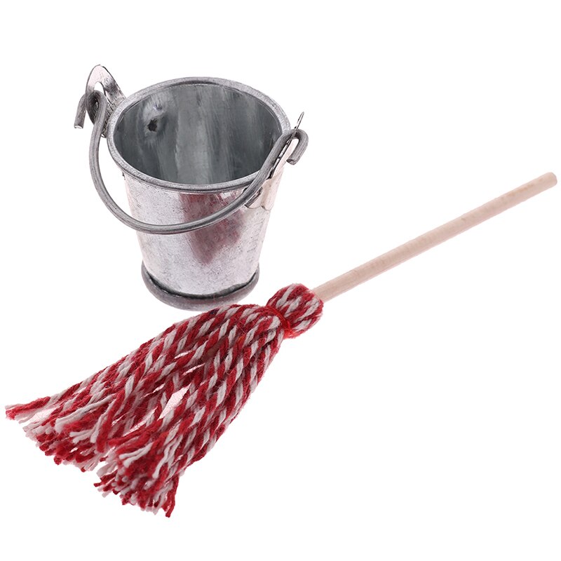 Mini Borse A Secchiello Mop di Pulizia del Pulitore di Decorazione In Miniatura Mobili Giocattolo 1:12 bambola Cucina Soggiorno Accessori Per La casa delle bambole: 20