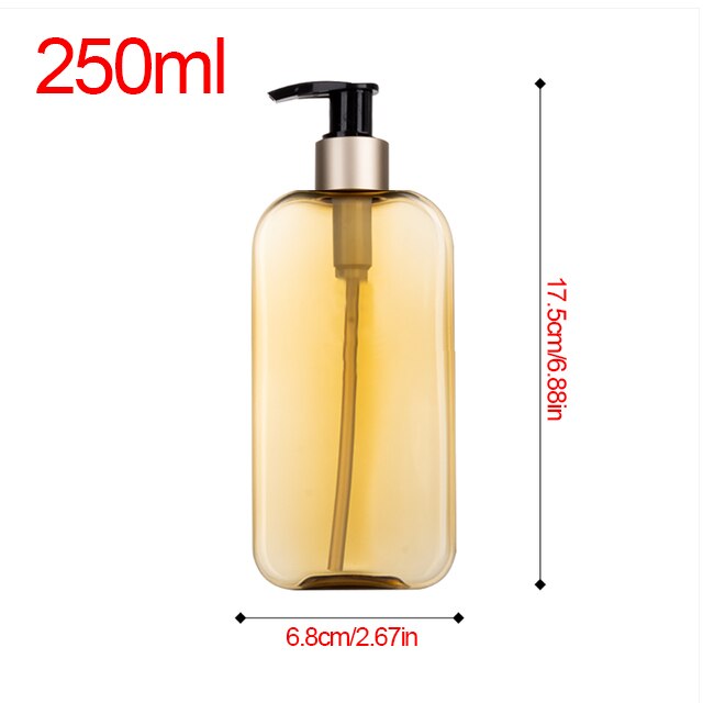 250/350Ml Vierkante Vorm Zeep Hervulbare Fles Handpers Lege Reizen Draagbare Dispenser Olie Douchegel Lotion Opslag fles: D