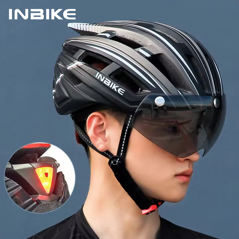 Inbike Fahrrad helme für Männer mit Lichtern Ultraleichtes Fahren Ich bin Freien Magnet brille Helm Fahrrad Helm Mann Fahrrad zubehör