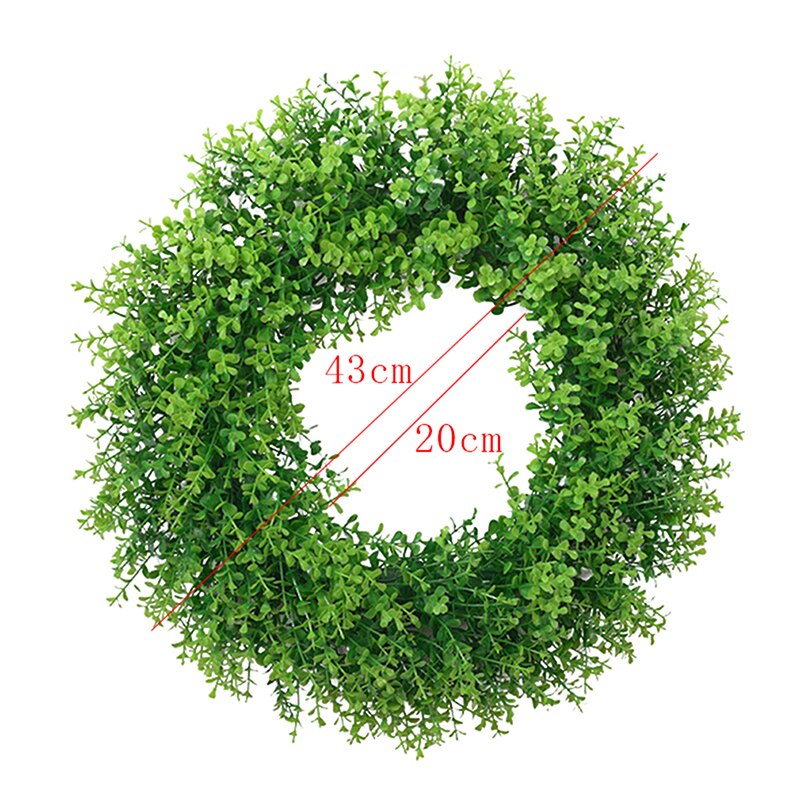 Kunstig plante krans kunstig plast krans dør væg dekoration hjem bryllup dekoration krans vedhæng