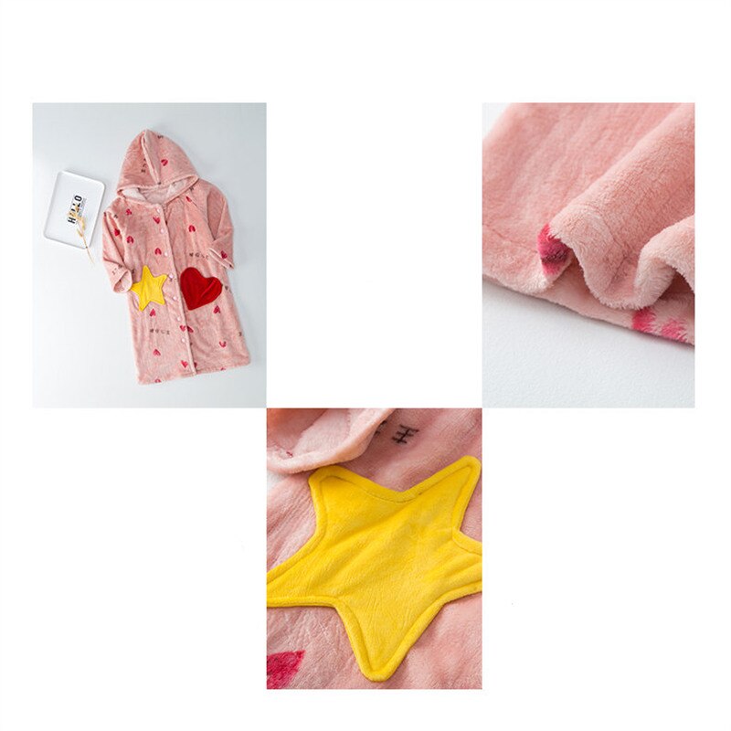 Söta koreanska barn pyjamas för flickor vintage barn badrockar pyjamas för flickor morgonrock morgonrock nattkläder varma barn morgonrock