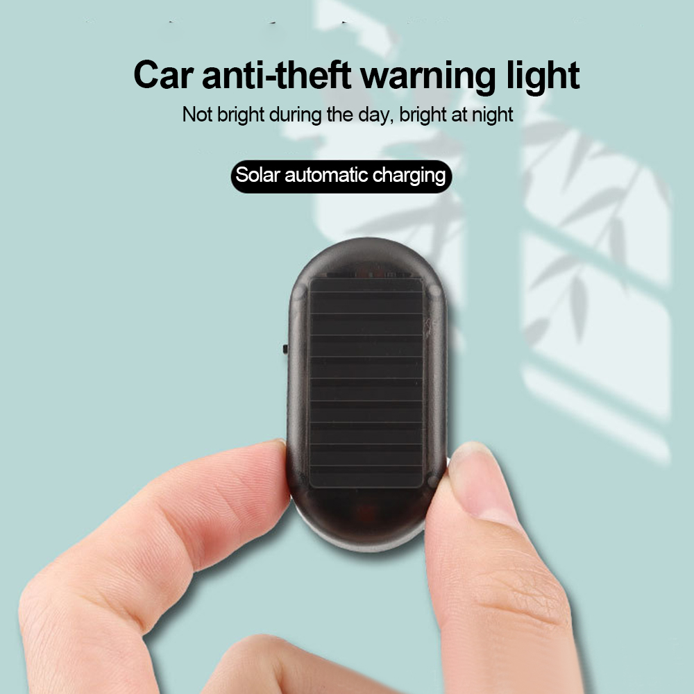 Fausse lumière de sécurité pour voiture à énergie solaire, simulation d'alarme factice, avertissement sans fil, lampe d'avertissement antivol, Imitation clignotante LED