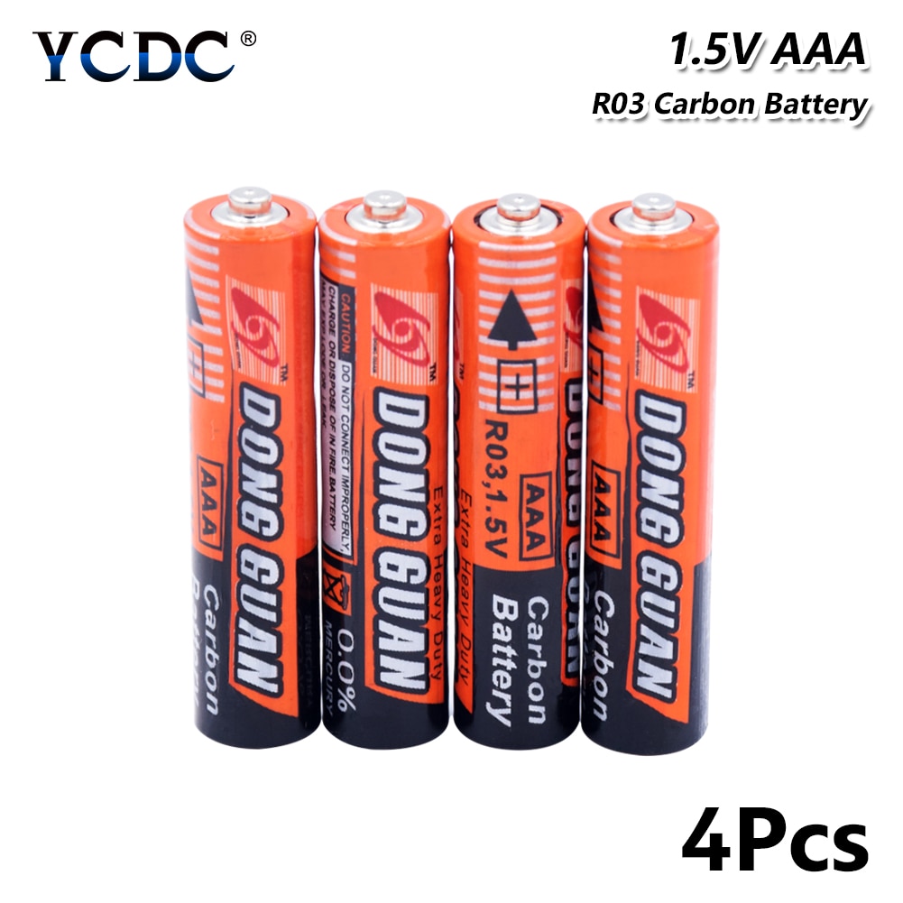 4 Stuks 1.5V Aaa Batterij UM4 R03 AM4 Zink Carbon Batterijen Voor Zaklamp Speelgoed Originele 1.5V Aaa Carbon droge Batterij UM4 R03 K3A