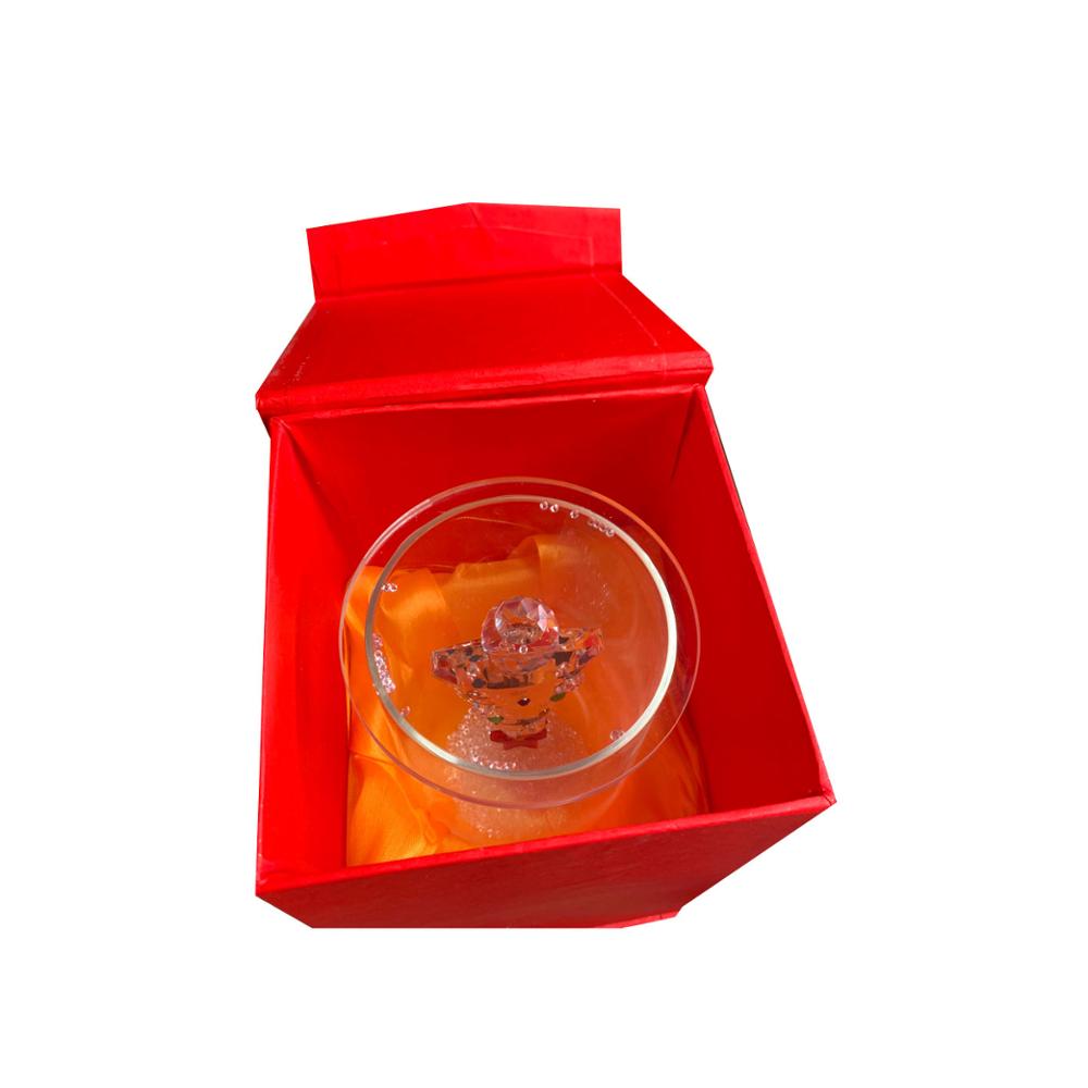 CRYSTAL CHRISTMAS TREE MINIATURE FIGURINES GLASS CHRISTMAS TREE ORNAMENTS CHRISTMAS CRYSTAL CRAFTS HOME DECORATION