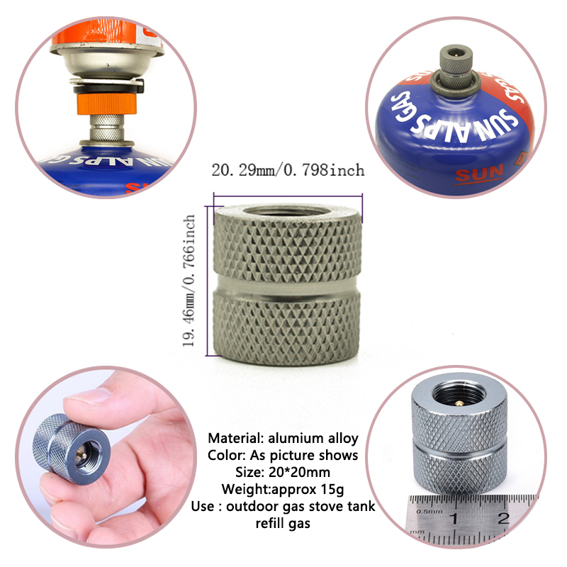 Outdoor Camping Gas Stove Propane Refill Adapter Tank Adaptor Gas Cylinder Filling Charging Gasoline Canister Burner Accessories: Navy Blue