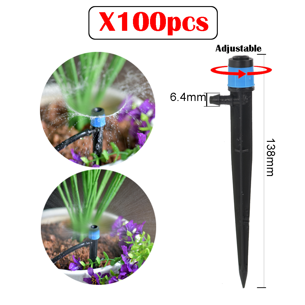 5m-50m Drip Irrigation System Automatic Watering Kit Irrigation Timer Garden Hose Adjustable Dripper Garden Tool Set: Dark Khaki