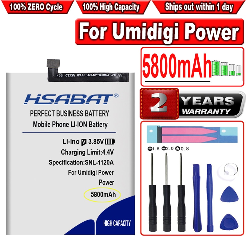Hsabat 5800Mah Hoge Capaciteit Batterij Voor Umidigi Power