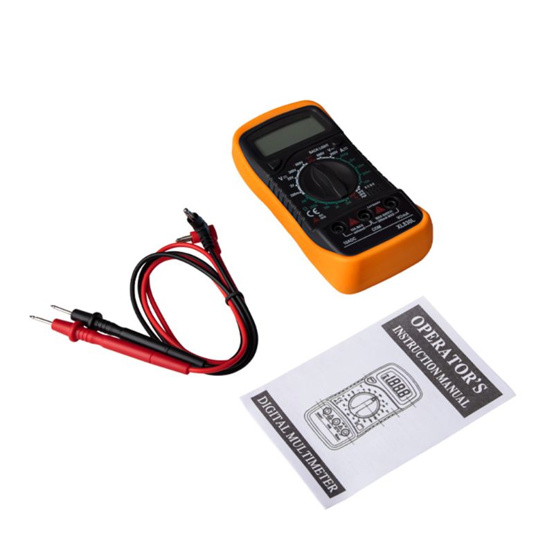 XL830L Digital Multimeter Handheld LCD Backlight AC/DC Ammeter Voltmeter Resistance Transistor Ohm Tester Meter Multifunction