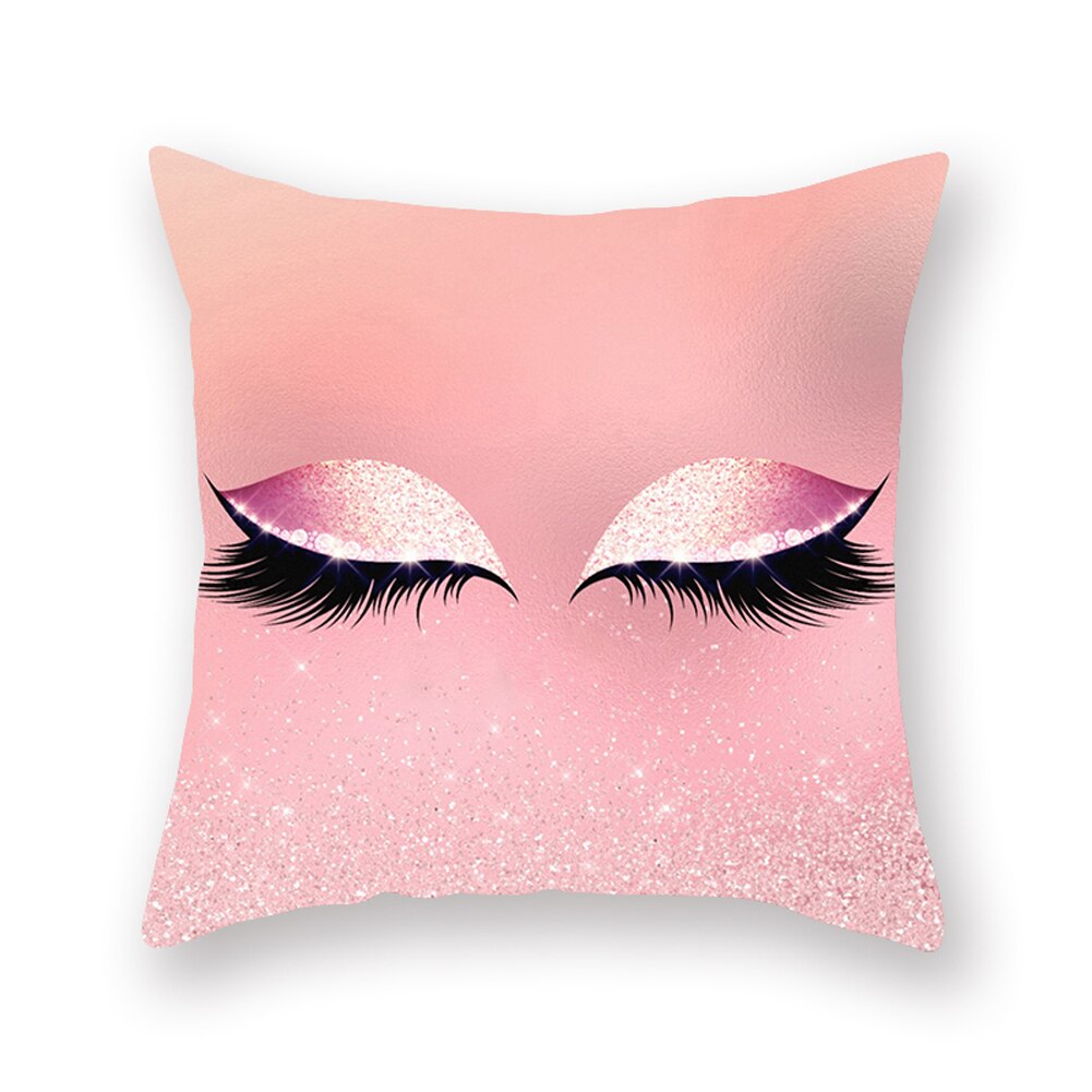 Funda de cojín suave para pestañas, funda de almohada con brillos de lentejuelas, innovador, 45x45cm: 9
