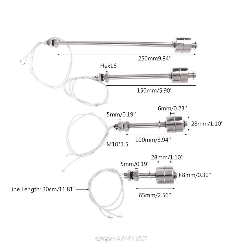 Stainless Steel Ball Float Switch Tank Liquid Water Level Sensor Float Switch Tank Pool Sensors N19 20