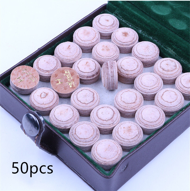 10/11/13mm 50/5 st biljardkösspetsar h hårdhet biljardsnookerköspetsar tillbehör för biljardköer