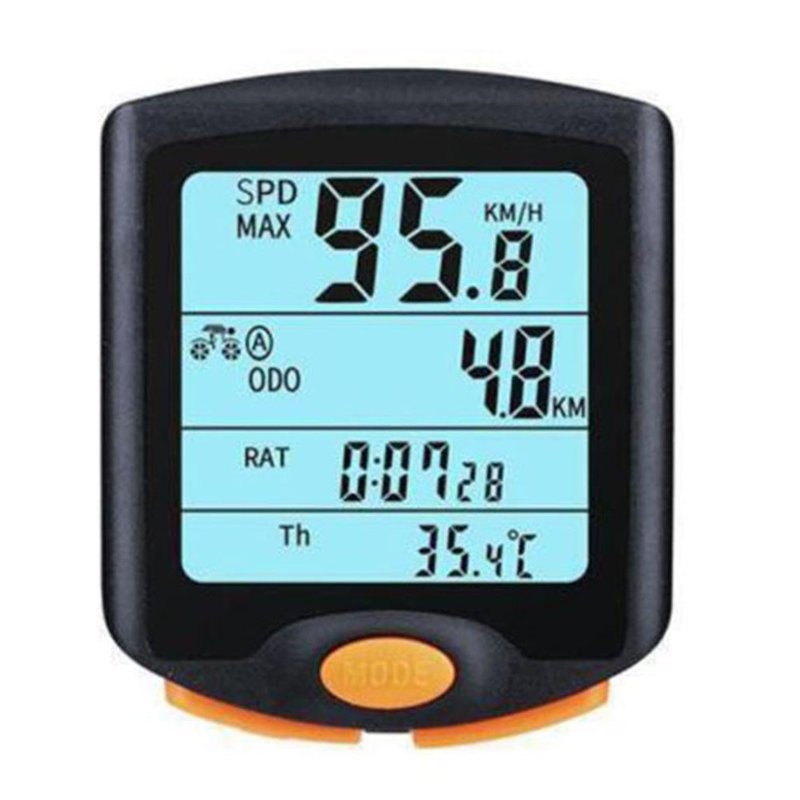 Draht Drahtlose Radfahren Fahrrad Computer Fahrrad 8 Sprachen LED Lcd-Computer-geschwindigkeitsmesser-grüNe Hintergrundbeleuchtung Lcd-bildschirm Wasserdicht Tachometer