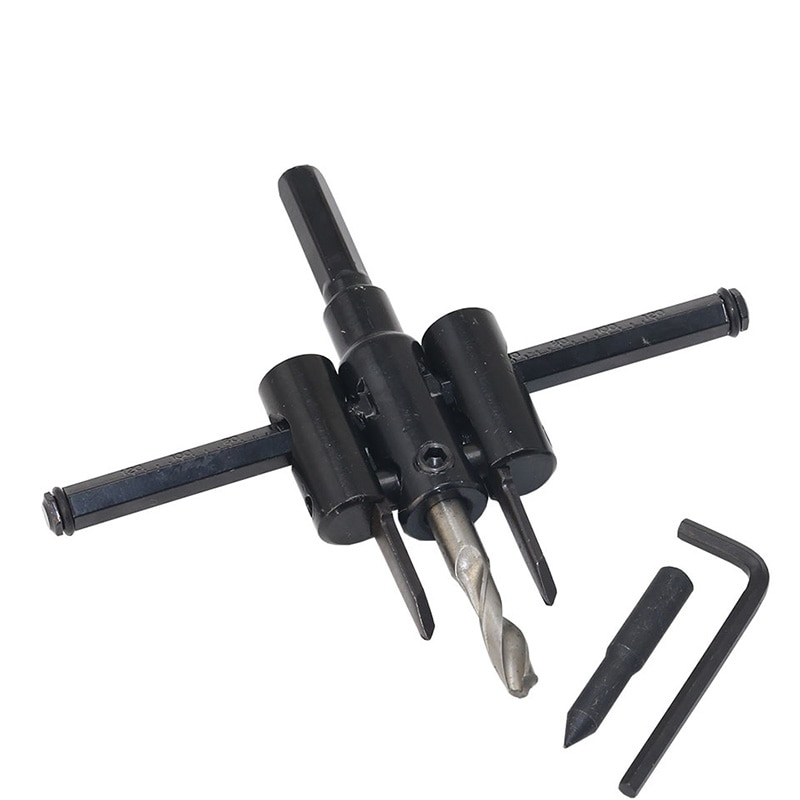 ZK30 30-120/200/300mm Adjustable Circle Hole Cutter Wood Drywall Drill Bit Saw Round Cutting Blade Aircraft Type DIY Tool