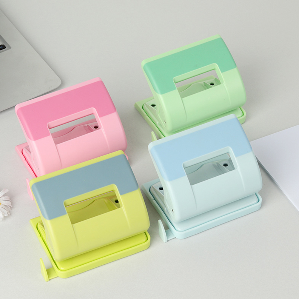 Hole Puncher Two Hole Punch Manual Hole Puncher Loose-leaf Hole Punch (Random Color)