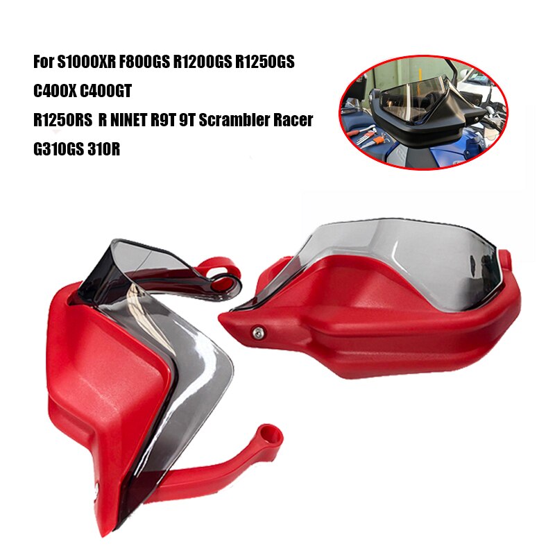 Moto Paramani, Parabrezza Protector Paramani Bar Pennello per BMW R1200GS Avventura LC F800GS S1000XR R1250GS C400X/GT G3: Rosso