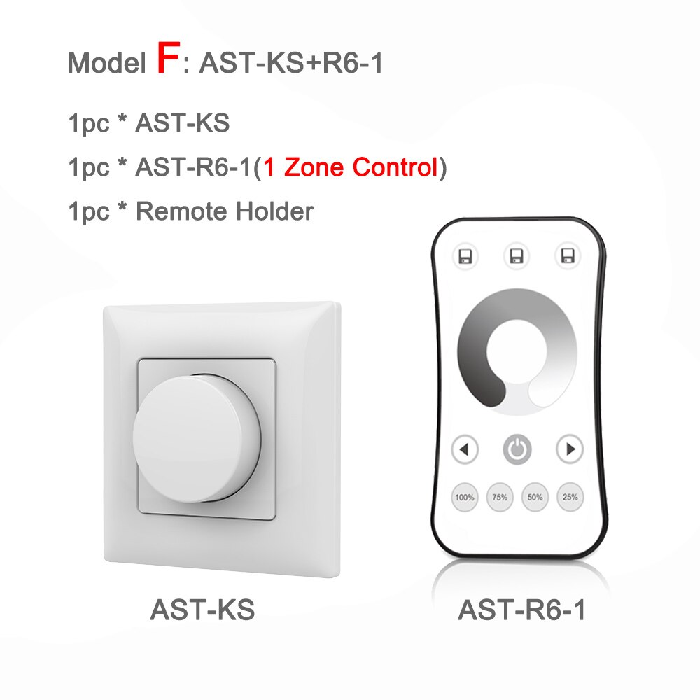 Triac Led Dimmer 220V Draadloze 2.4G Rf Afstandsbediening Wifi Smart Knop Triac Dimmer Wall Mount Lichtschakelaar Voor AC110V 230V Led Lamp: Model F
