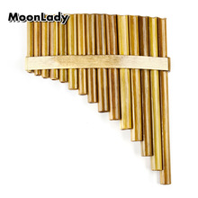 15 Pipes Natural Bamboo Chinese Folk Musical Instrument Pan Flute Wind Instrument Panpipes G Key Flauta Handmade Panflute