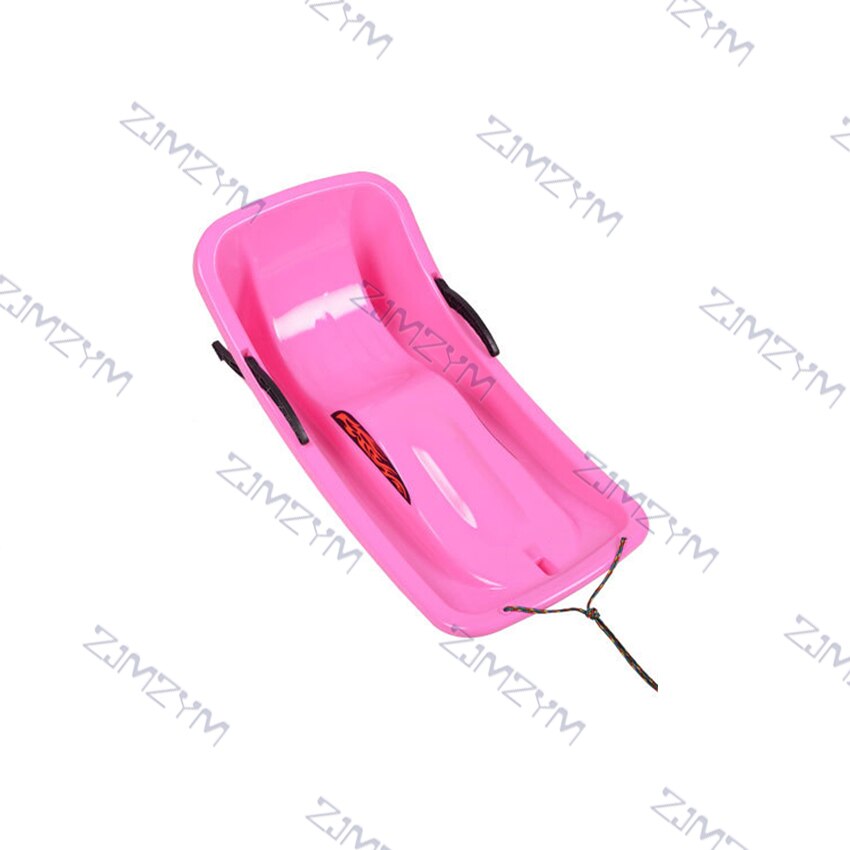 JK1225P High Backrest Thickened Antiskid Snowboarding Adults Sand Grass Skiing Board Outdoor HDPE Sleigh Children's Snowboard: Pink