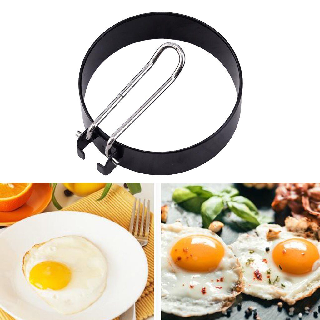 Stainless Steel Egg Ring with Anti-scald Handle Non Stick Coating Breakfast Tool for Eggs Frying/Shaping
