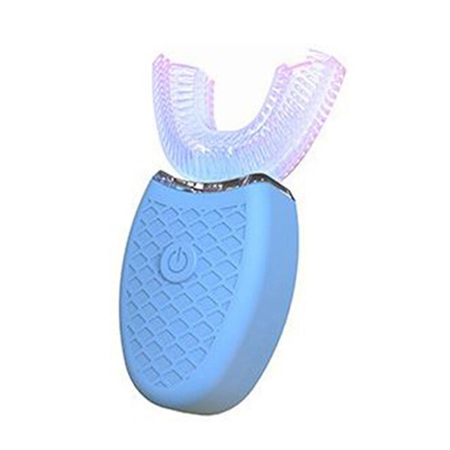 360 Graden Elektrische Tandenborstel Tandvlees Massage Whitening Tanden Borstel Usb Oplaadbare Automatische Ultrasone Tandenborstel: Blauw