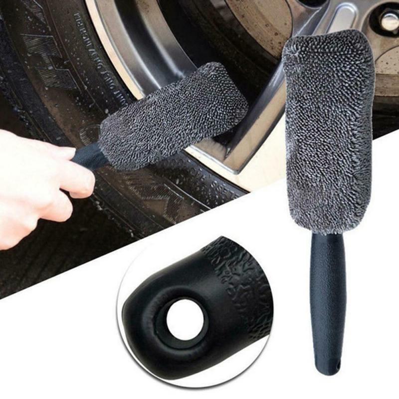 Draagbare Autowiel Cleaning Handvat Borstel Band Wassen Schoon Band Zachte Spons Cleaner Velg Scrub Borstel Wassen Dust Cleaner