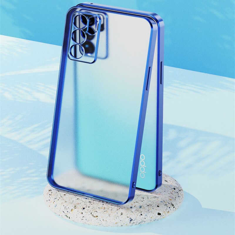 Electroplated Silicone Phone Case is Suitable for Oppo Reno 6 reno 5 5K Reno 7 Pro 5G Soft Transparent TPU Shockproof Back Cover