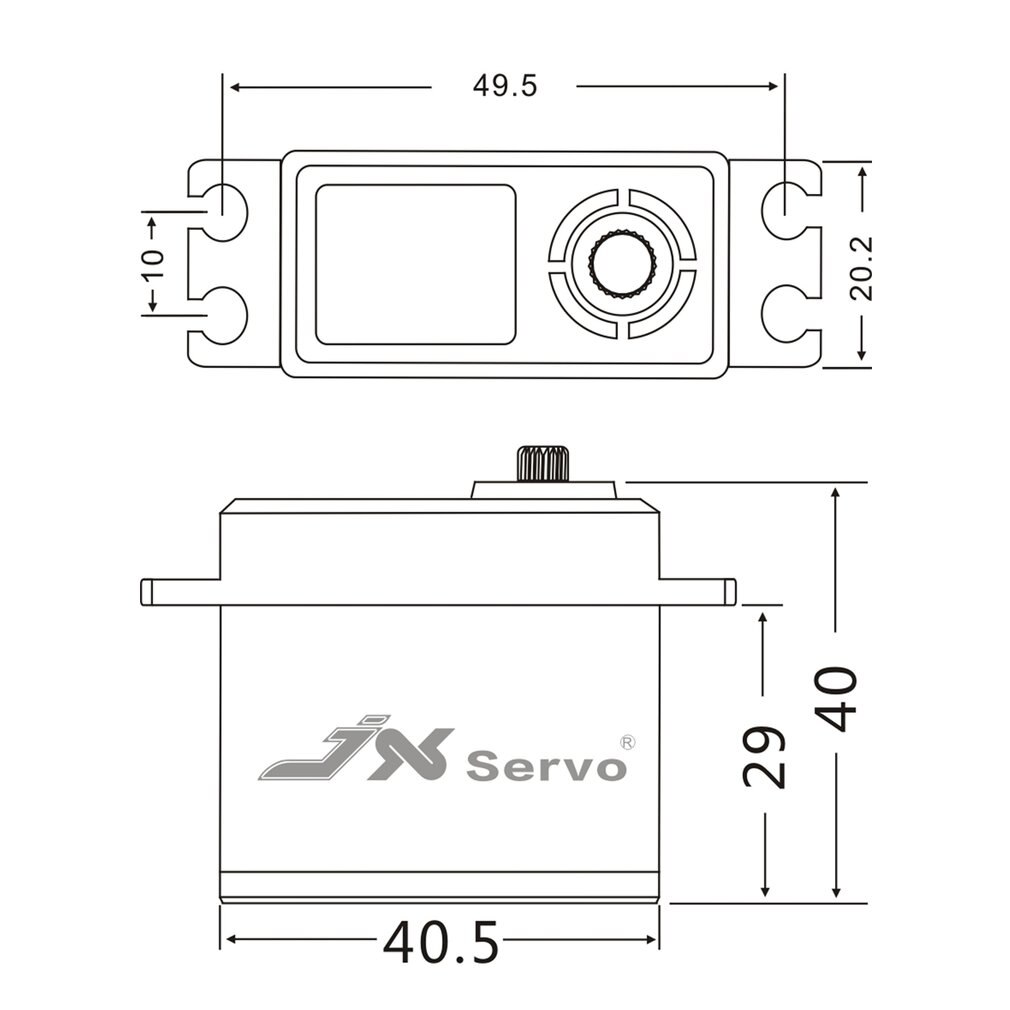 JX Ecoboost CLS6336HV 36KG Large Torque 180Degree CNC DigitalCoreless Servo for RC Models Helicopter Accs