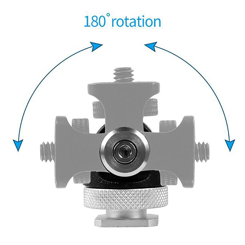 Mini Shoe Mount Monitor Microfoon Flash Houder 1/4 Inch Schroef Camera Bracket Statiefkop Voor Monitor Flash Camera Meubi