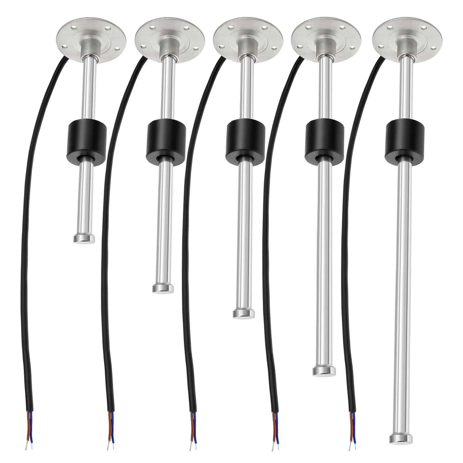 Auto Digital 52mm Fuel Level Gauge With Alarm Light 0-190 Ohm Oil Tank Indicator Meter Marine Fuel Level Sensor 100-600mm custom