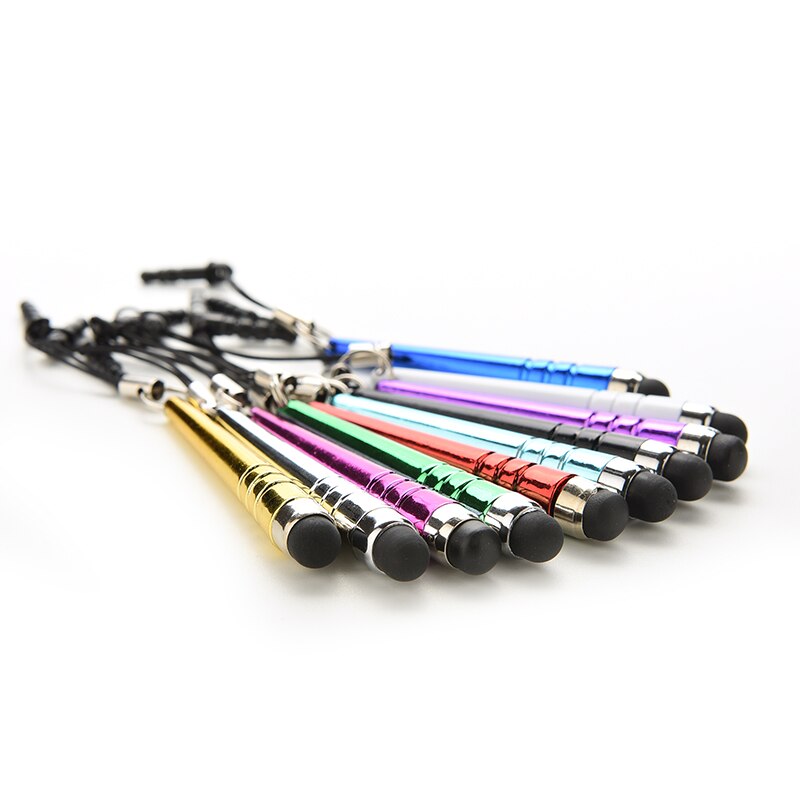 10Pcs /lot Universal Long Capacitive Screen Touch Pen Stylus For Smart Cell Phones Tablets Pens With Dust Plugs