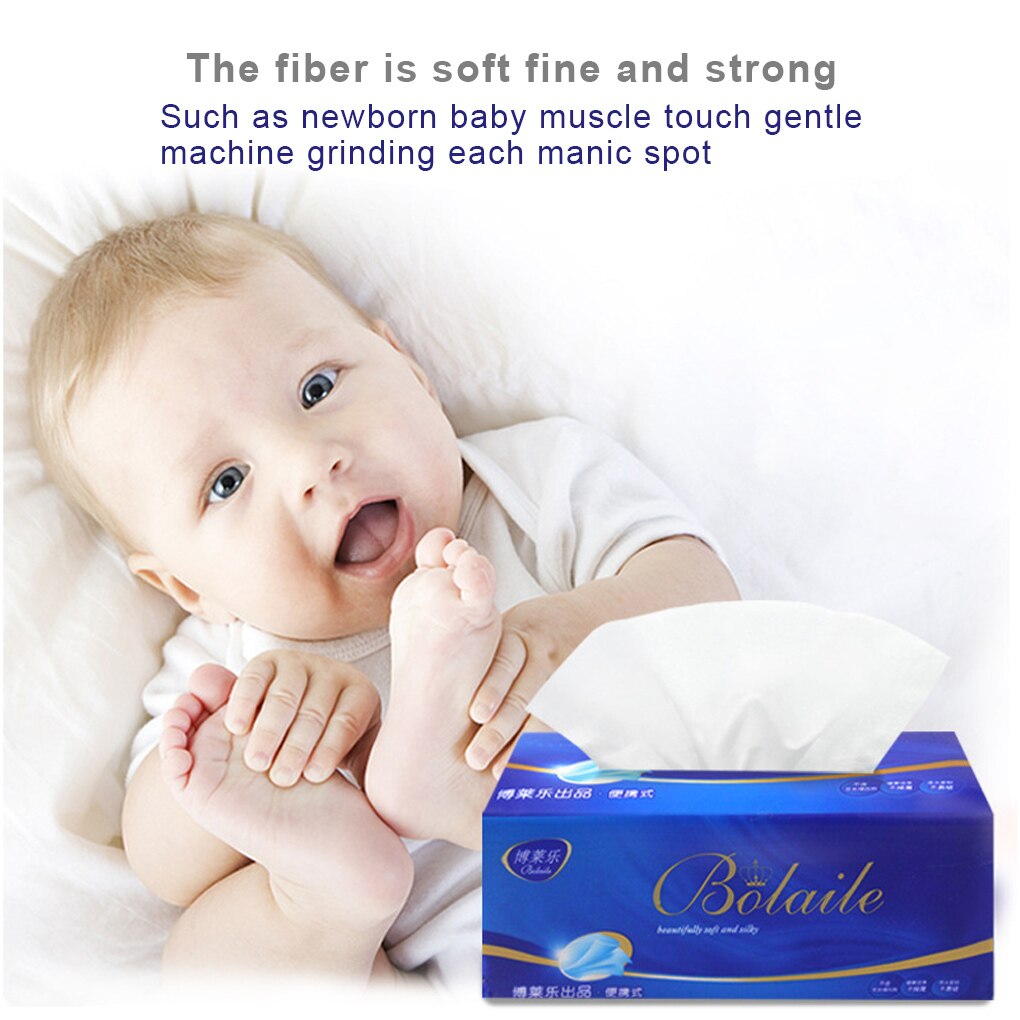 6 Packs 100 Sheets Wood Pulp Paper Tissues Multifold Paper Towel Toilet Napkins for Home Restaurant