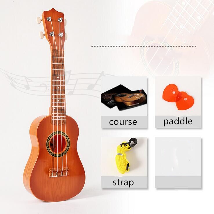 Mini ukulele leksaksgitarr för småbarn, musikaliska ukuleler med plockningar och noter för barn, nybörjare musikinstrument för barn: 180-1