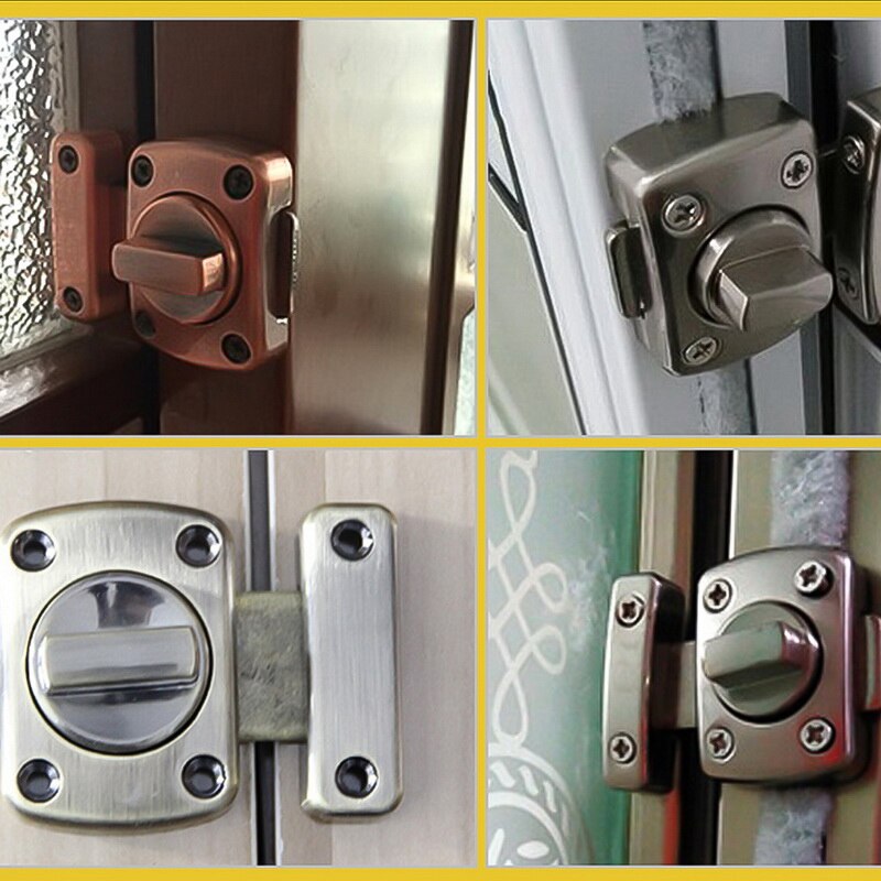 Universal Door Latch Gate Latch Security Sliding Door Lock Door Bolt Zinc Alloy With Screws Door Latch Lock Pull Cabinet Latch