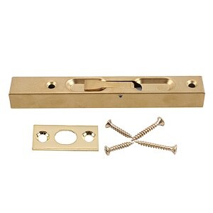 6inch Brushed Stainless Steel Dark Pin Box Door Bolts Flush Bolts Security Anti-Theft Door Latches Buckles Hardware: Brushed gold