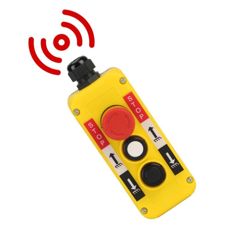 Waterproof Industrial Push Button Switch Emergency Stop for Electric Crane Hoist Pendant Control Station E7CB