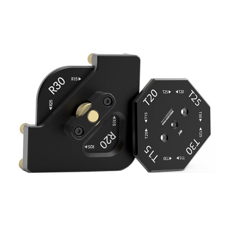 Woodworking 8 in 1 Corner Radius Template Jig Aluminum Alloy Radius Quick Jig Arc / T Angle Positioning Milling Templates