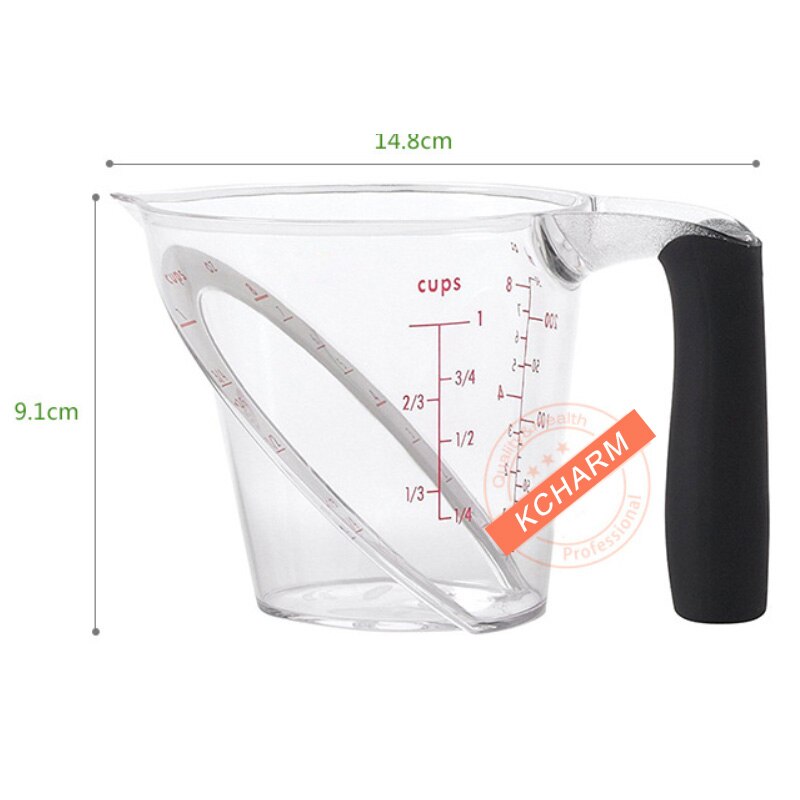 Angled Liquid Measuring Cup for Dry and Liquid Ingredients Kitchen Tools for Baking Beaker Liquid Measure JugCup Container