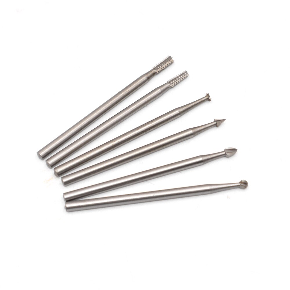 Outil de sculpture microscopique, ciseleur pour Dremel ou outils rotatifs en alliage de tungstène 6 pièces/ensemble