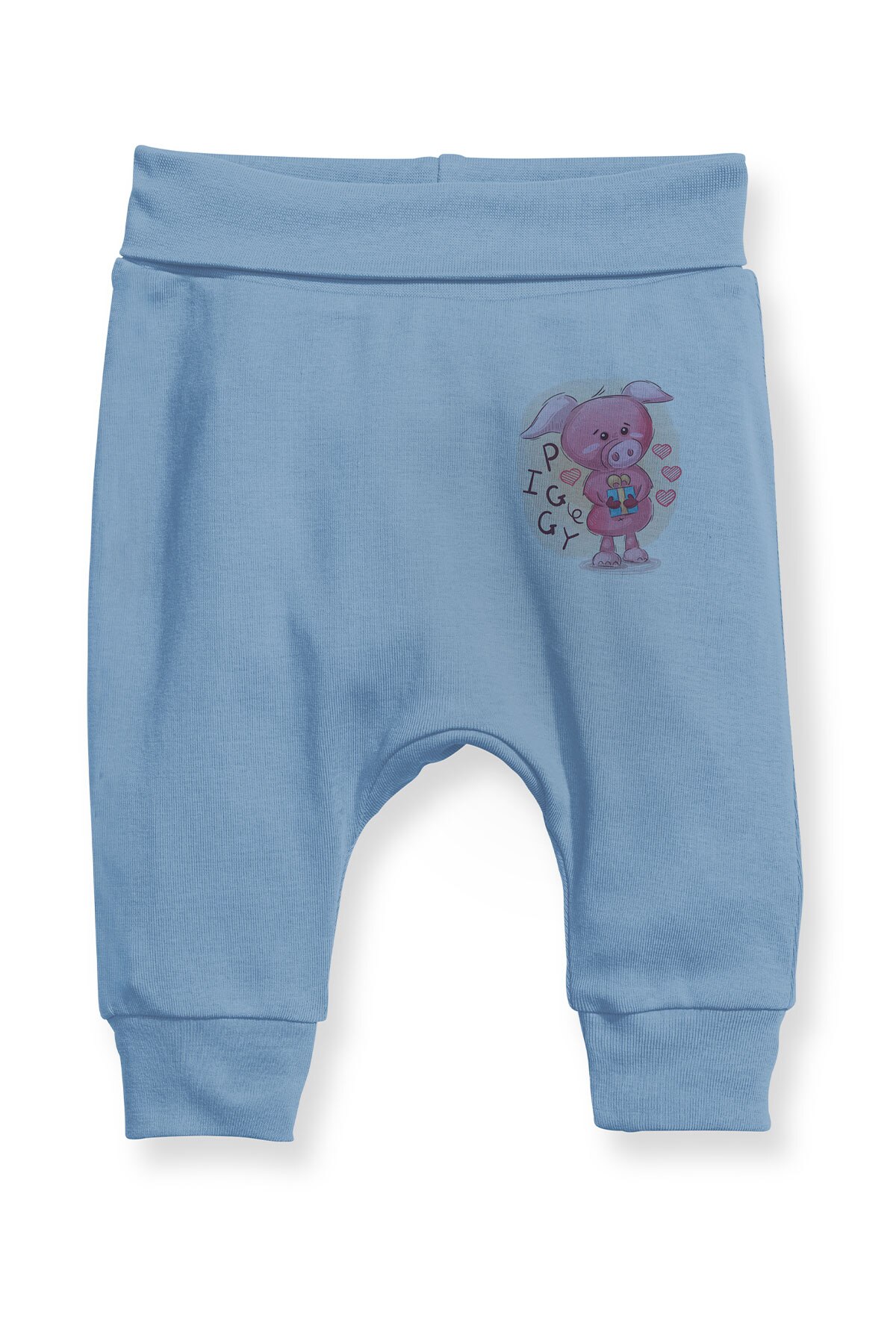 Angemiel Baby Feld Glücklich Schwein Baby Junge Pluderhosen Pantalon Blau