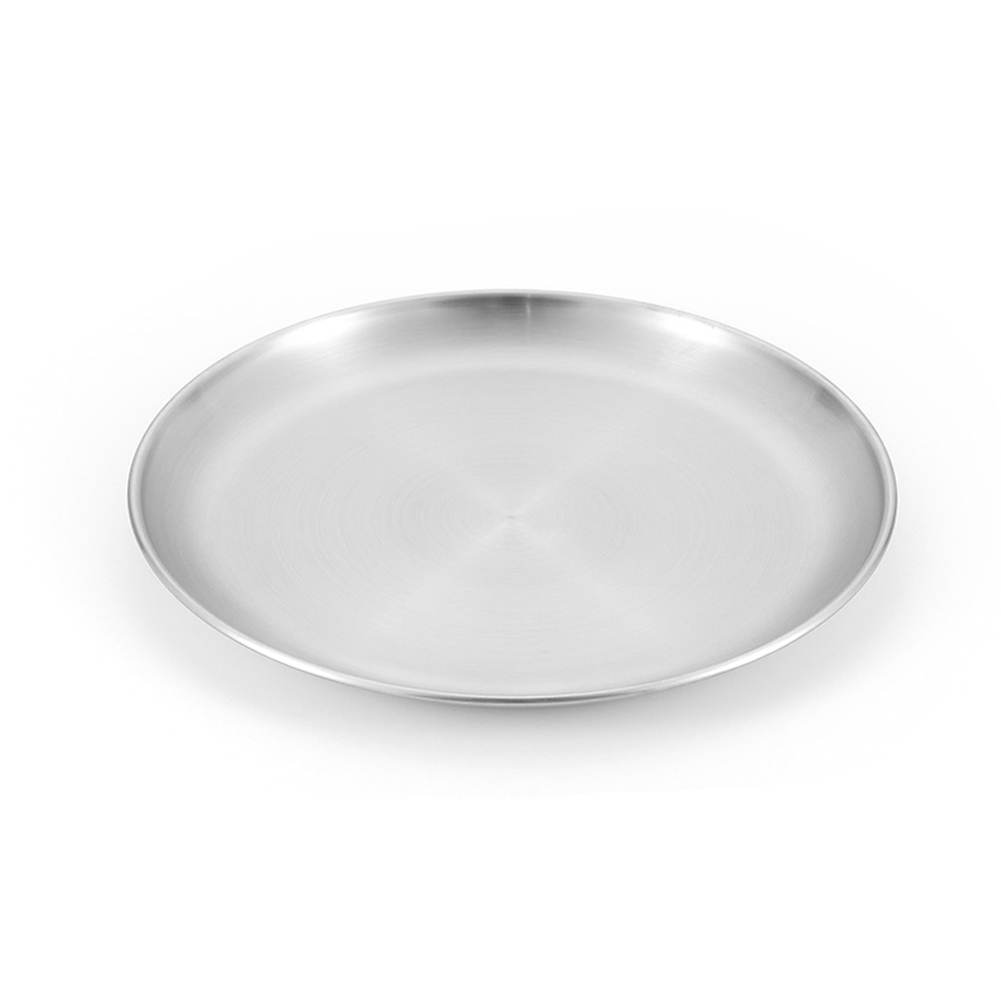 Tallerkener i rustfrit stål campingtallerkener genanvendelige middagstallerkener fodring serveringsservice til udendørs camping vandreture picnic grill