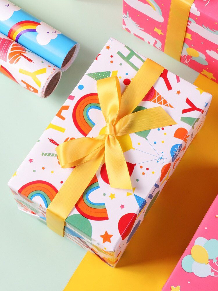 76X305Cm Inpakpapier Geschenkdoos Artware Verpakking Materiaal Kinderen Verjaardag Voor Festival Partywrapping Decor Supplies