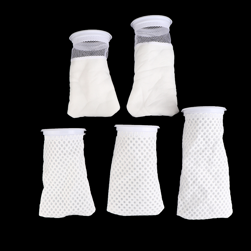 Anti-Überlauf-Aquarium-Filter beutel Waben-wasch nackter wieder verwendbarer Netzschaum-Teppich-Socken beutel für Fisch-Marine-Filtersystem