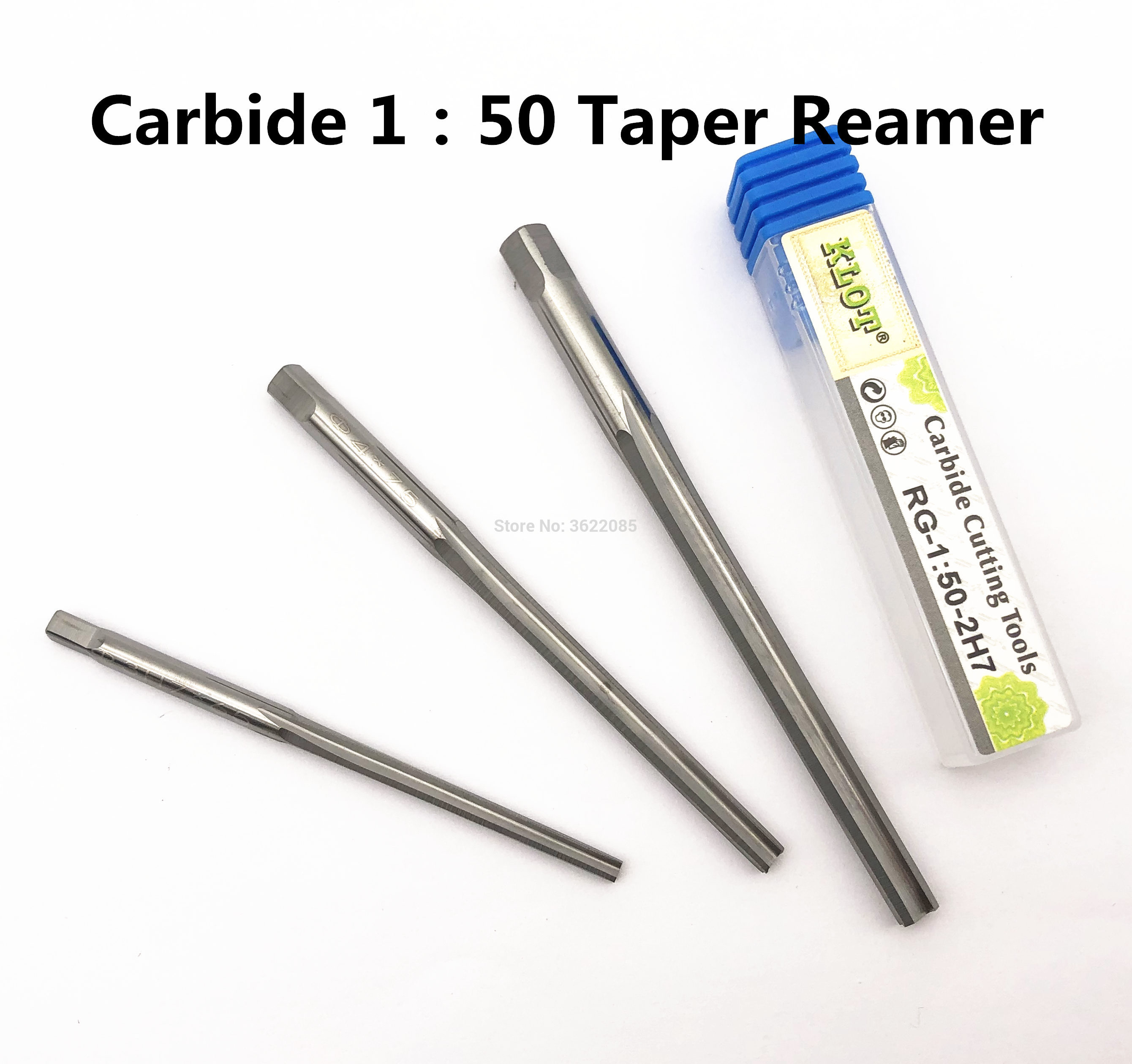 KLOT HRC50 Vhm Opspannen Hand 1:50 Taper Ruimer 2 2.5 3 4 5 6 8 10 12mm H7 rechte Fluit