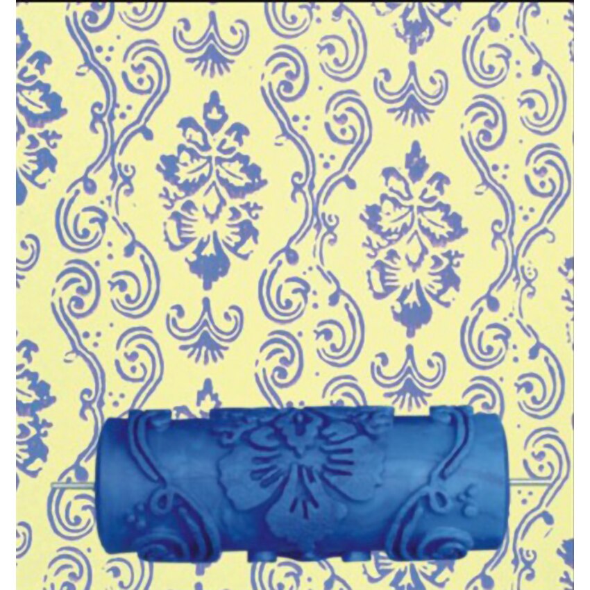 Flower Wall Decoration Paint Painting Tools 5" Rubber Roller Brush Tool Set 3D Pattern Wallpaper Room Decor Painting Machine: Only 5 Inch Roller B