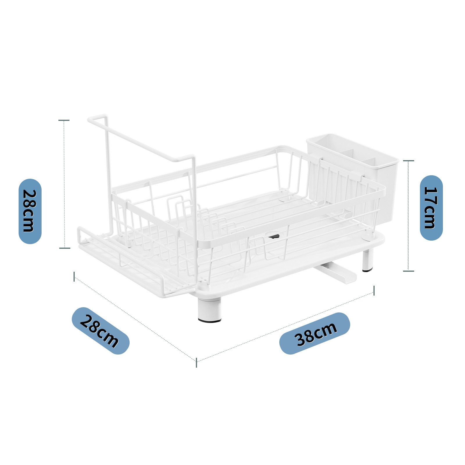Kitchen Dish Rack Drainer Chopsticks and Cutlery Storage Rack Dinnerware Drying Rack Household Multifunctional Countertop Shelf: Nickel