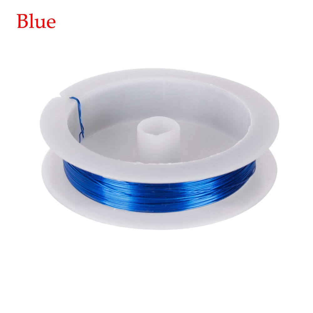 10m/Roll Iron Craft Wire 0.5mm Spool Soft DIY String Jewelry Craft Metal Wire for DIY Decorative Artificial Flower Wreaths Decor: blue