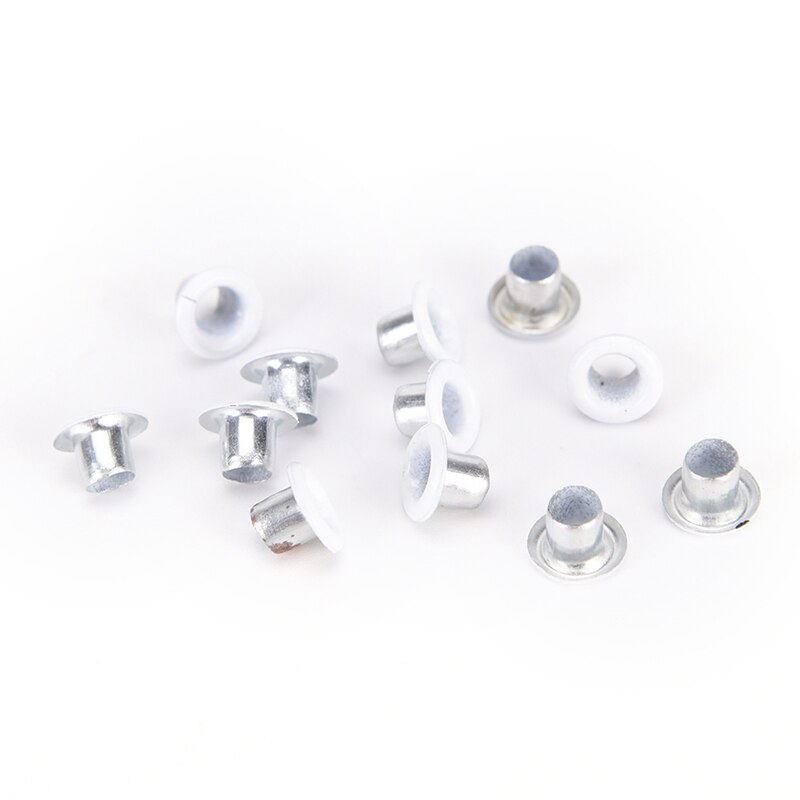 Ojales de metal de 3mm con agujeros para manualidades de cuero, zapatos de Scrapbooking, cinturón, bolsa, etiquetas para ropa, remaches, accesorios, 100 Uds.