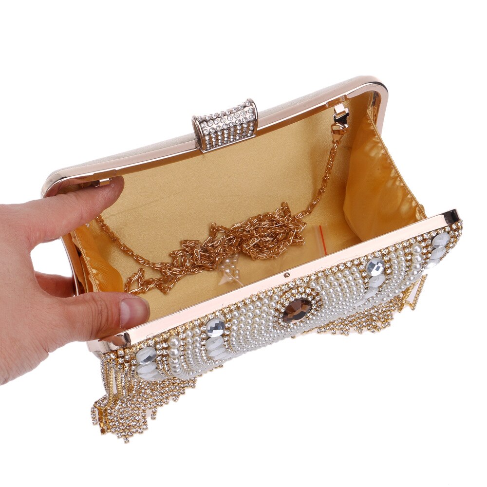 Dames avondtassen handgemaakte clutches voor overdag feesttassen handtassen van kristal clutches handtas ketting schoudertas