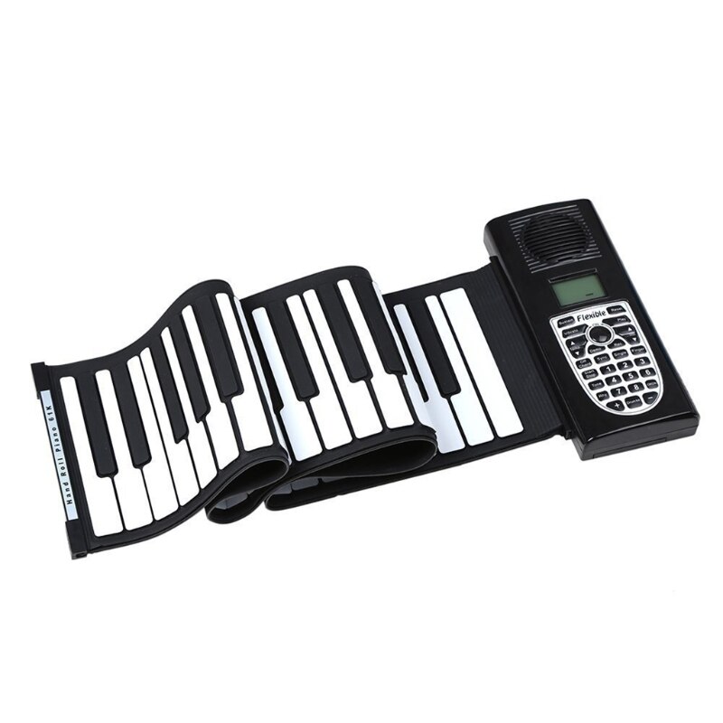 Roll Piano Portable Electronic Piano (61 Keys, White)