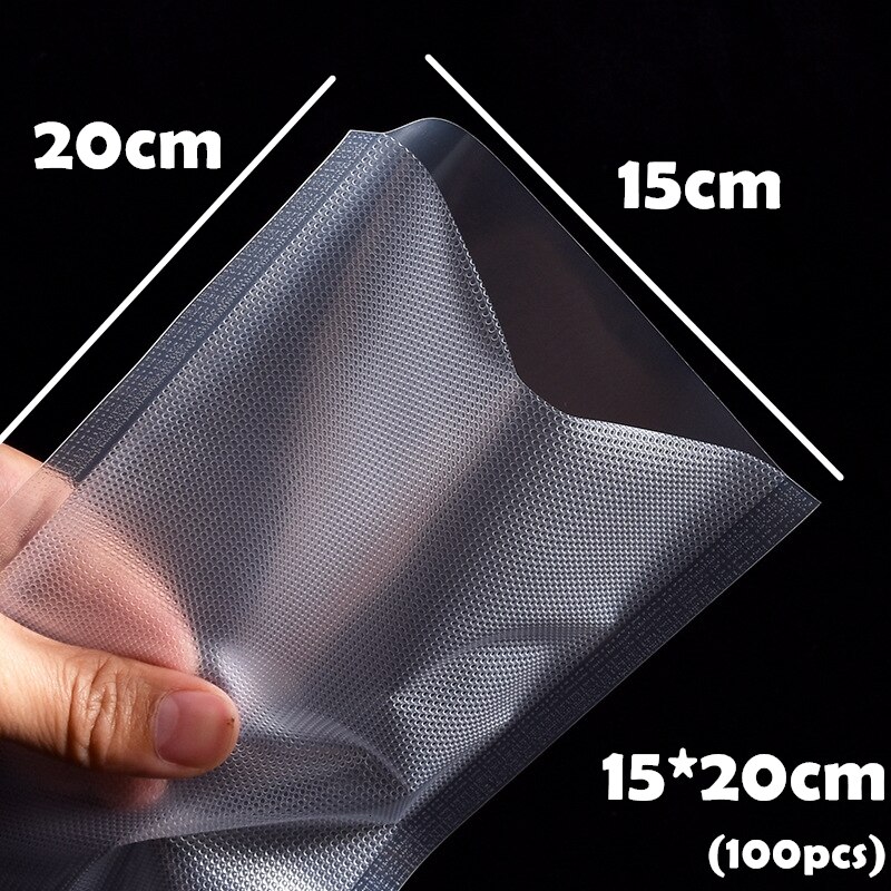 Haushalt Lebensmittel Vakuum Verpackung Tasche Für Vakuum Versiegelung Vakuum Lagerung Taschen Oder Rolle Lebensmittel Frische Lange Halten Küche Werkzeug Zubehör: 15x20cm 100Stck
